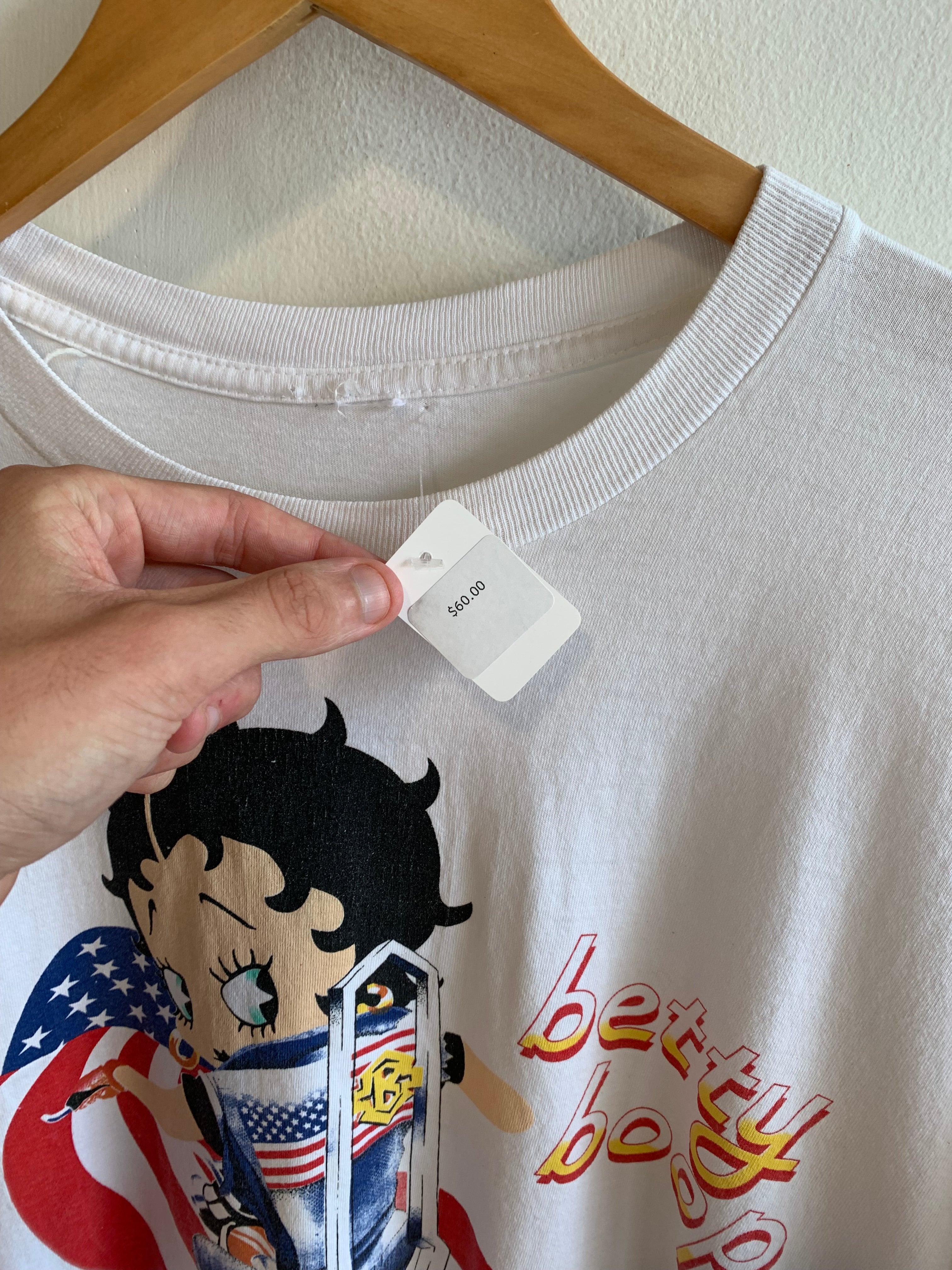 Vintage Betty Boop Biker USA Tee