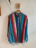 Vintage Multi Color Stripped Wrangler Button Up