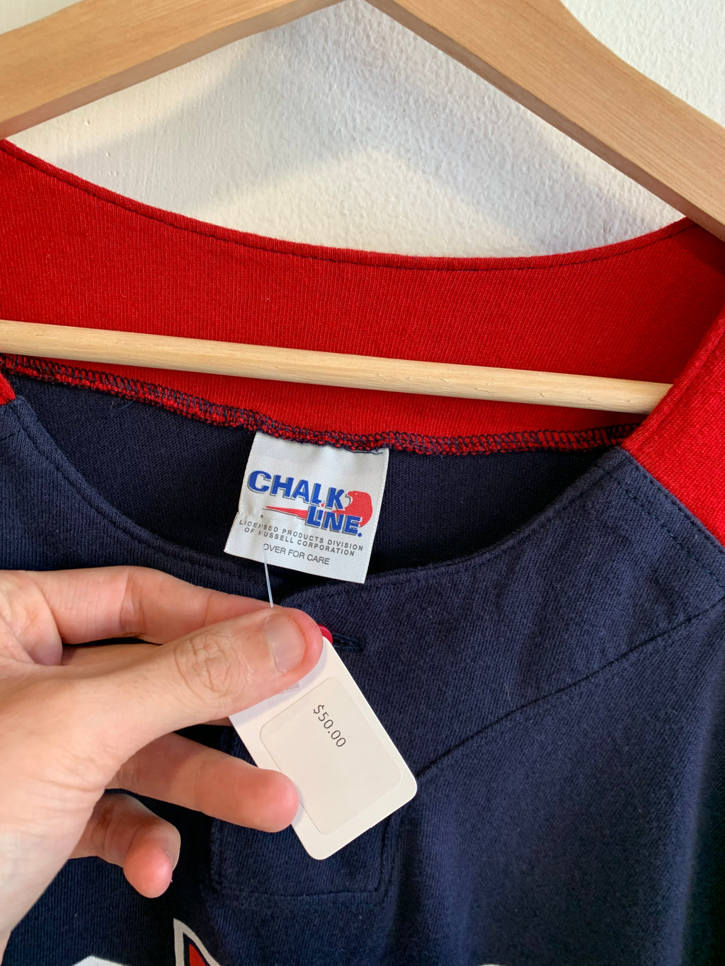Vintage Braves Henley Jersey Tee