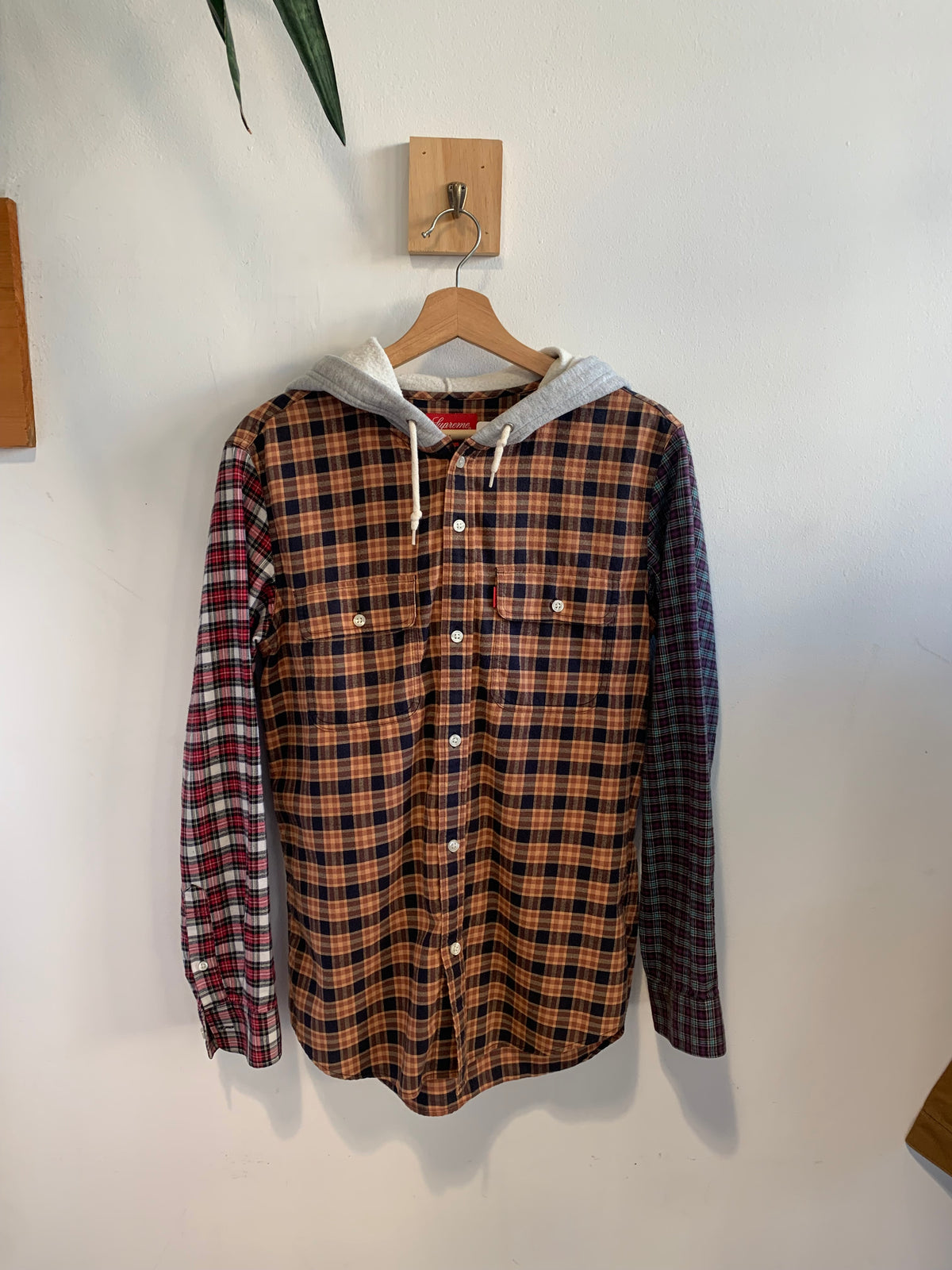 Supreme Flannel Hoodie Shirt
