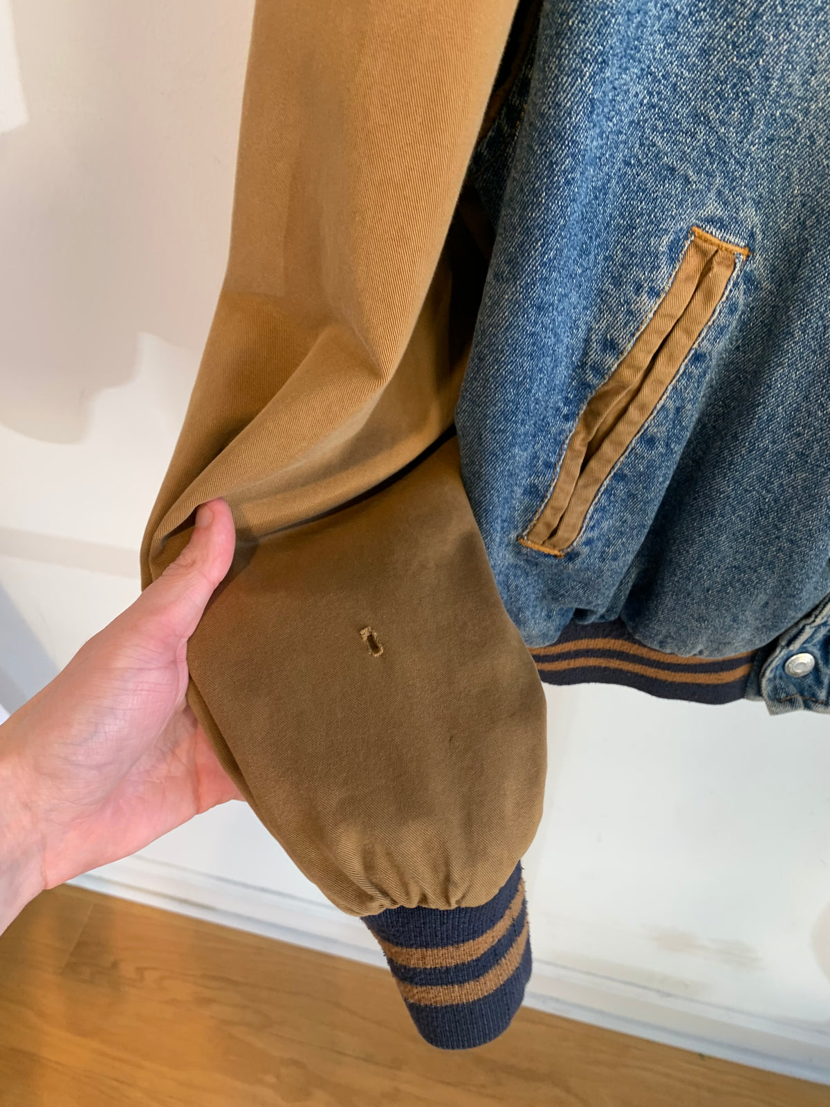 Vinatge Denim And Khaki Jacket