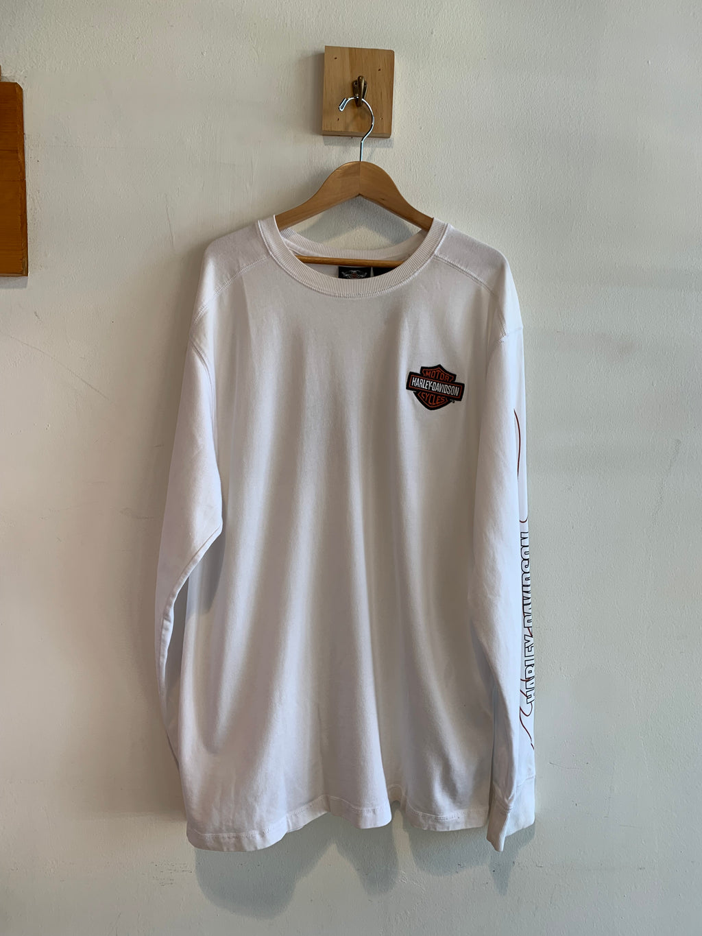 Vintage Harley Davidson Flame Long Sleeve T-Shirt