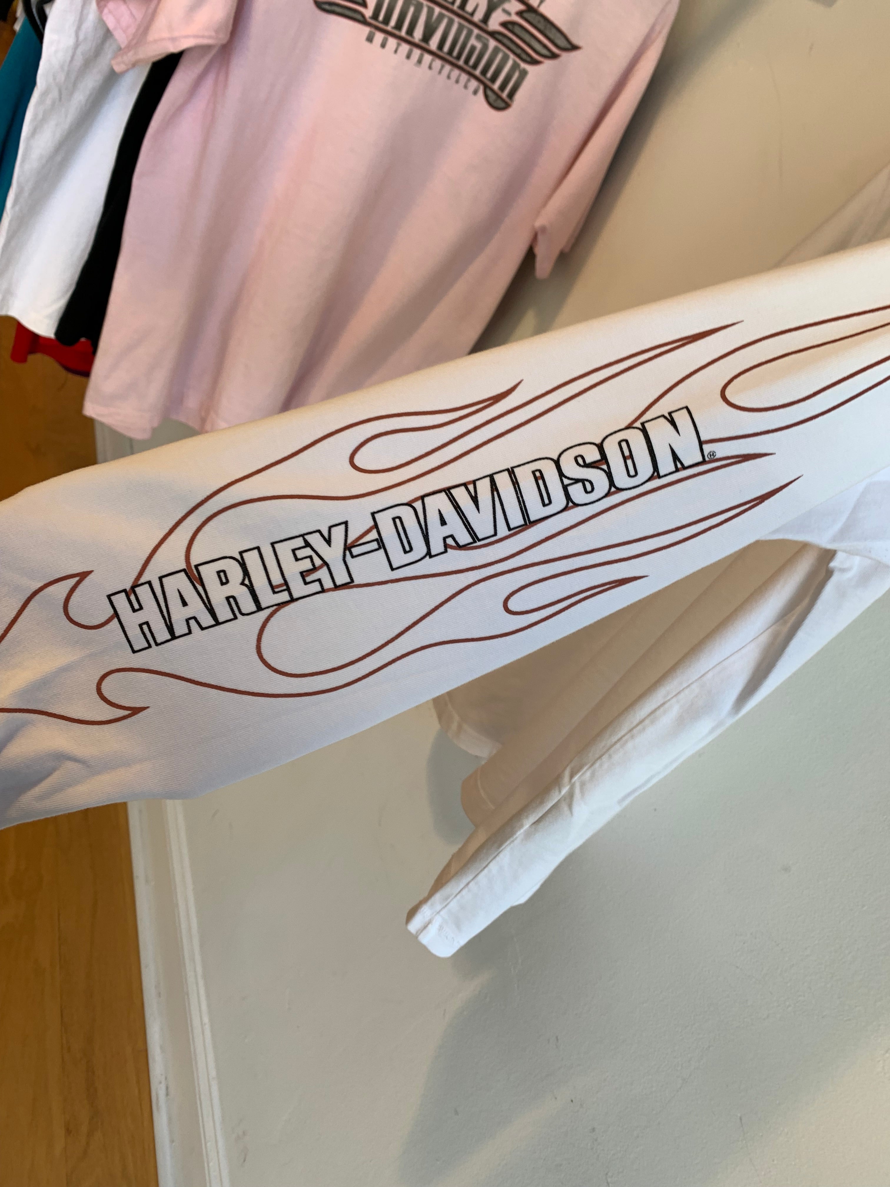 Vintage Harley Davidson Flame Long Sleeve T-Shirt