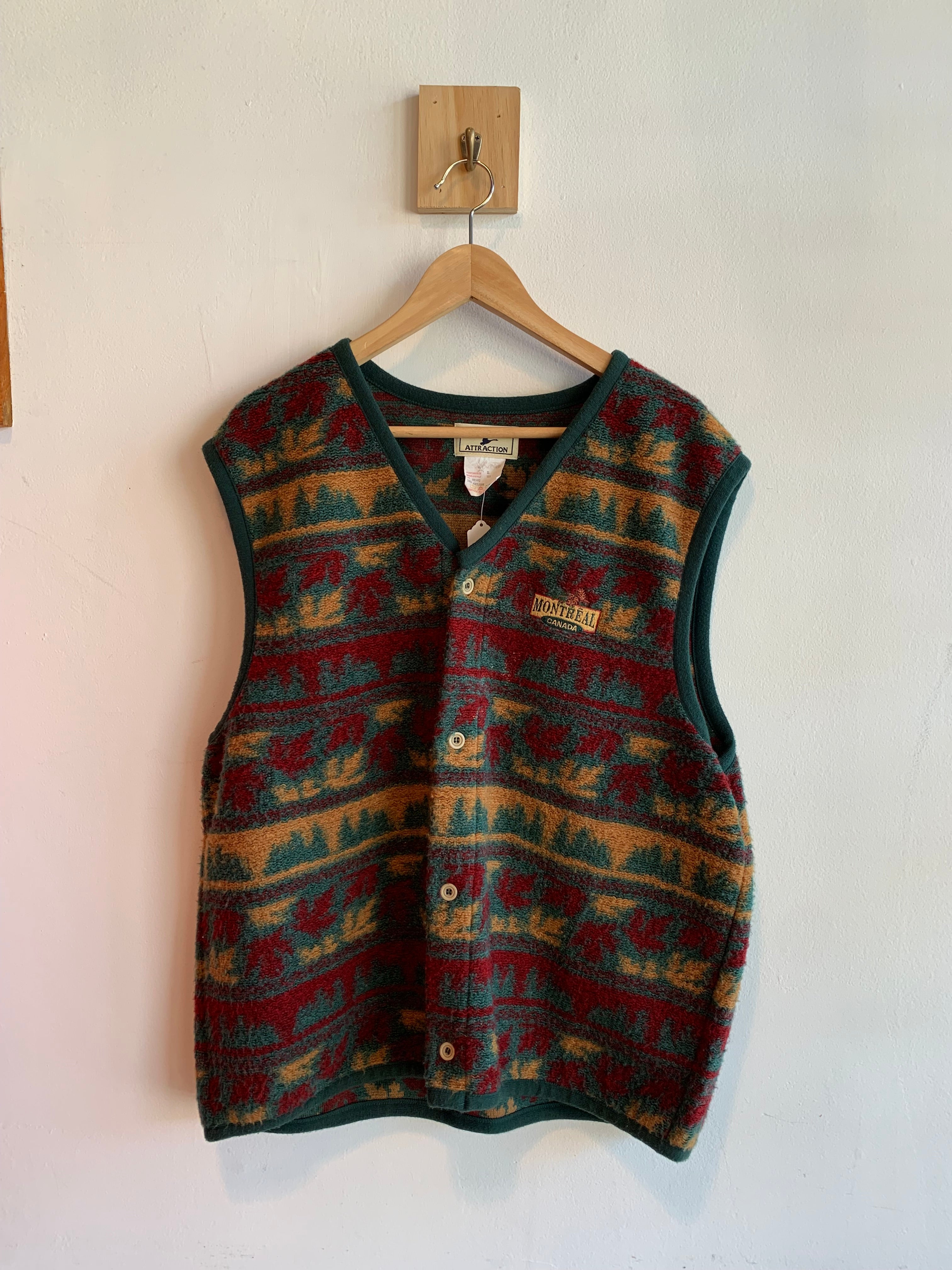 Vintage Attraction Montreal Fleece Sweater Vest