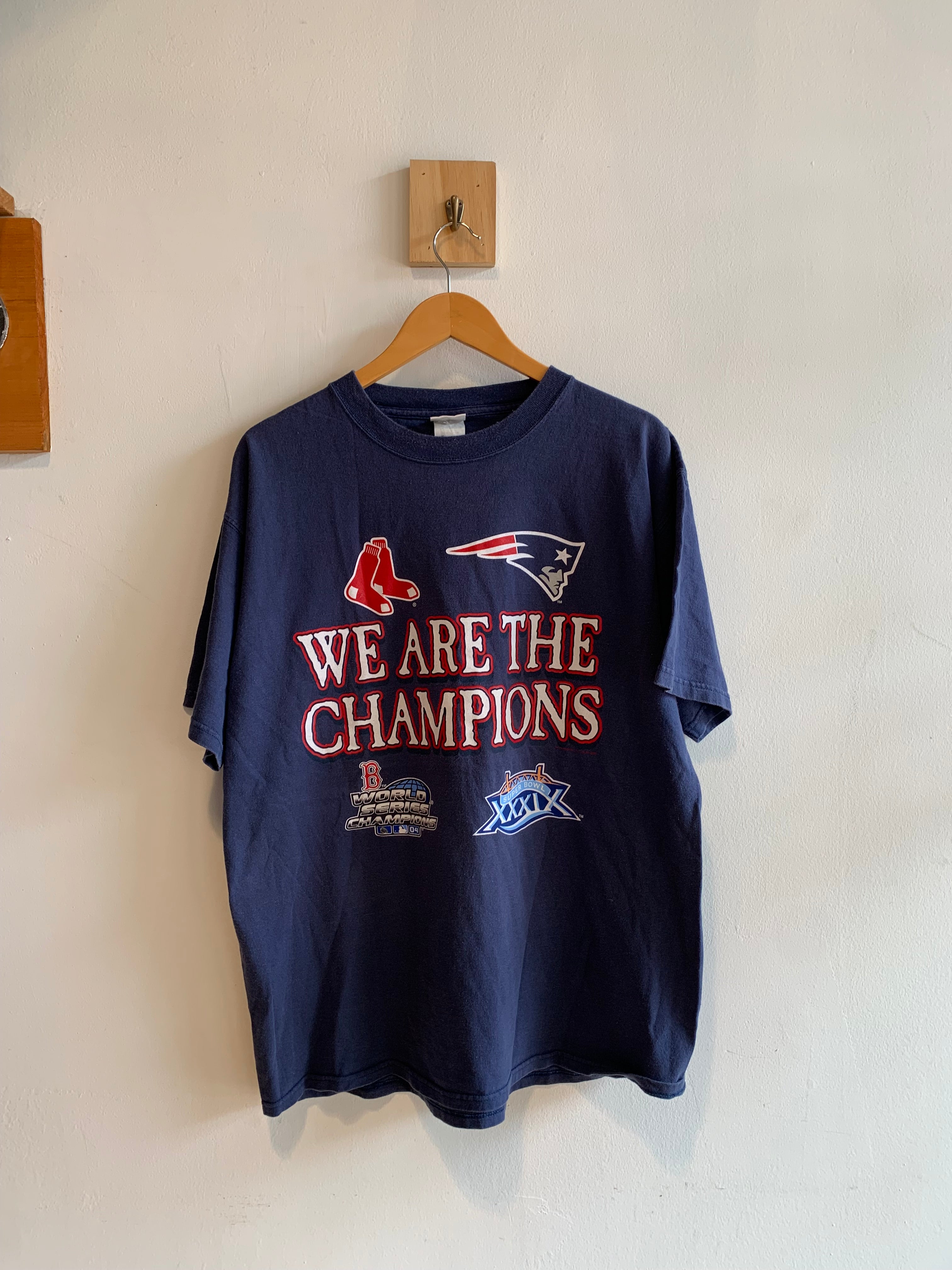 Vintage Boston Red Sox and New England Patriots Champions